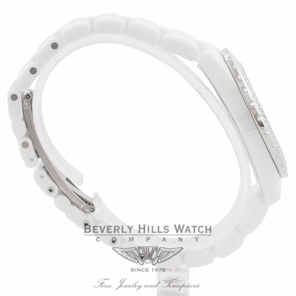 Chanel J12 42MM White Ceramic Diamond Bezel H2013 EZQLGA - Beverly Hills Watch Company Watch Store