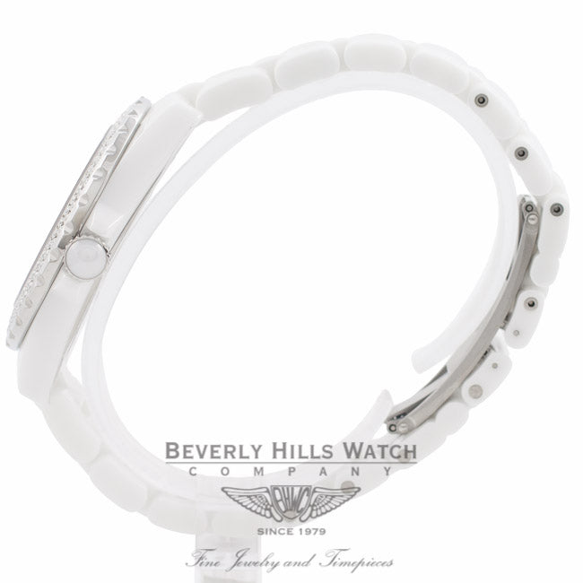 Chanel J12 42MM White Ceramic Diamond Bezel H2013 EZQLGA - Beverly Hills Watch Company Watch Store