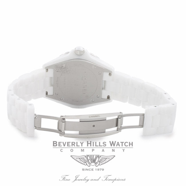 Chanel J12 42MM White Ceramic Diamond Bezel H2013 EZQLGA - Beverly Hills Watch Company Watch Store