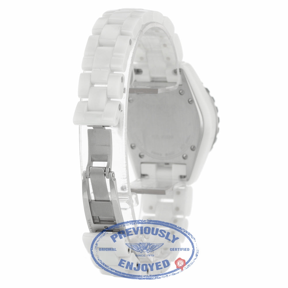 Chanel J12 White Ceramic 33mm Quartz Diamond dial H1628 32XW93 - Beverly Hills Watch Company