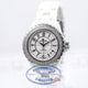 Chanel J12 White Ceramic Bracelet Double Row Diamond Bezel White Arabic numeral Dial Watch H0960 Beverly Hills Watch Company Watch Store