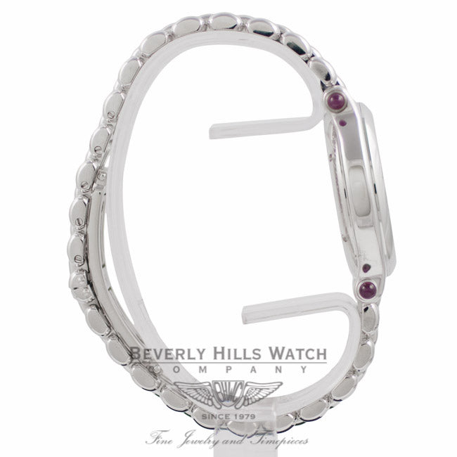 Chopard Happy Sport Medium Ladies 18k White Gold 7 Floating Diamonds White Dial 27/6137-21W BMGUK3 - Beverly Hills Watch Company Watch Store