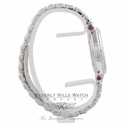 Chopard Happy Sport Medium Ladies 18k White Gold 7 Floating Diamonds White Dial 27/6137-21W BMGUK3 - Beverly Hills Watch Company Watch Store
