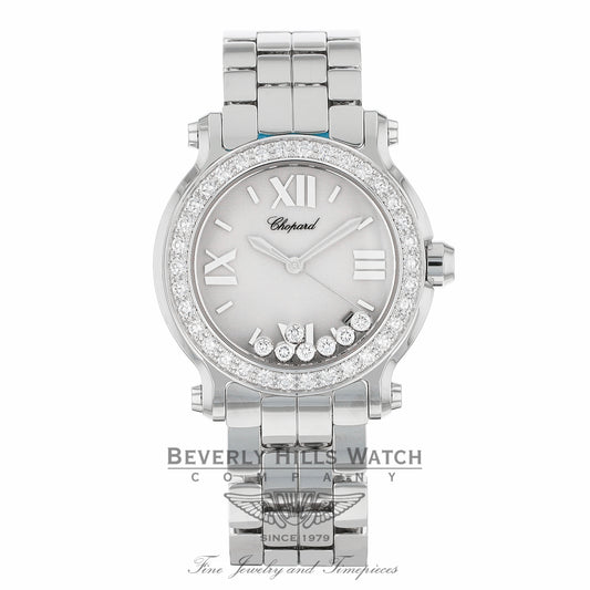 Chopard Happy Sport Floating Diamonds 36mm Stainless Steel 278478-2001 R02JKK - Beverly Hills Watch