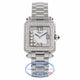 Chopard Happy Sport Square Medium Stainless Steel 18K White Gold Diamond Bezel 27/8361-23 VA2Y3R - Beverly Hills Watch Company Watch Store