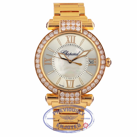Chopard Imperiale 40mm Rose Gold Diamond Bezel Mother of Pearl Dial 38/4241-5004 FL8AM8 - Beverly Hills Watch Company