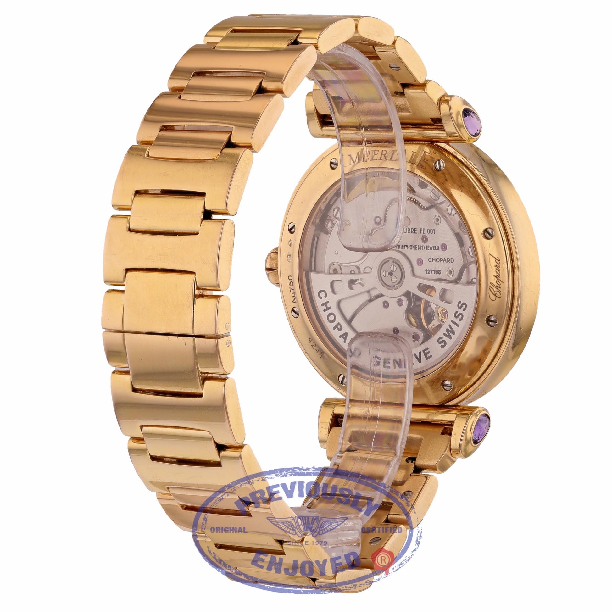 Chopard Imperiale 40mm Rose Gold Diamond Bezel Mother of Pearl Dial 38/4241-5004 FL8AM8 - Beverly Hills Watch Company