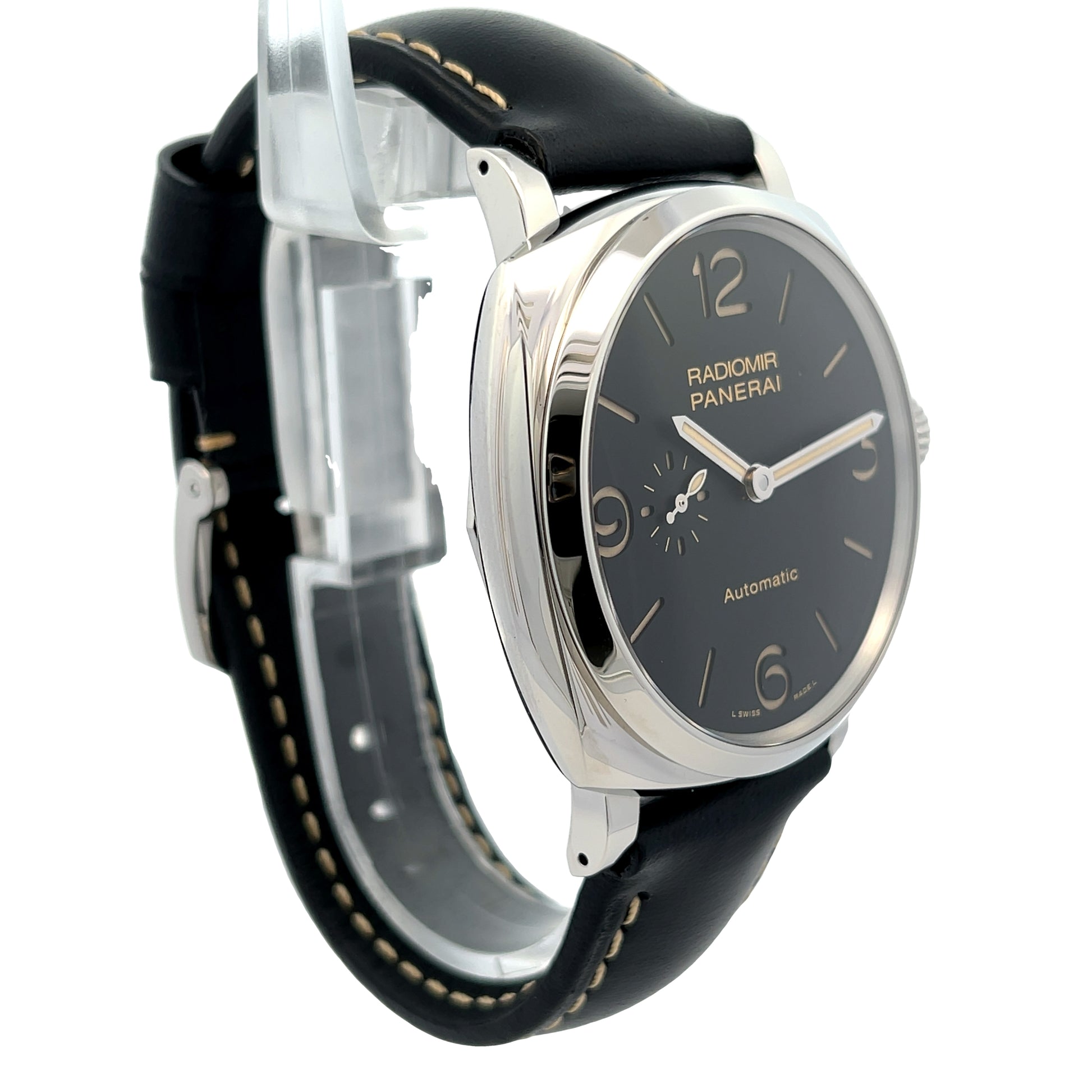 Panerai Radiomir 1940 45mm Stainless Steel Black Dial PAM00572 - Beverly Hills Watch Company