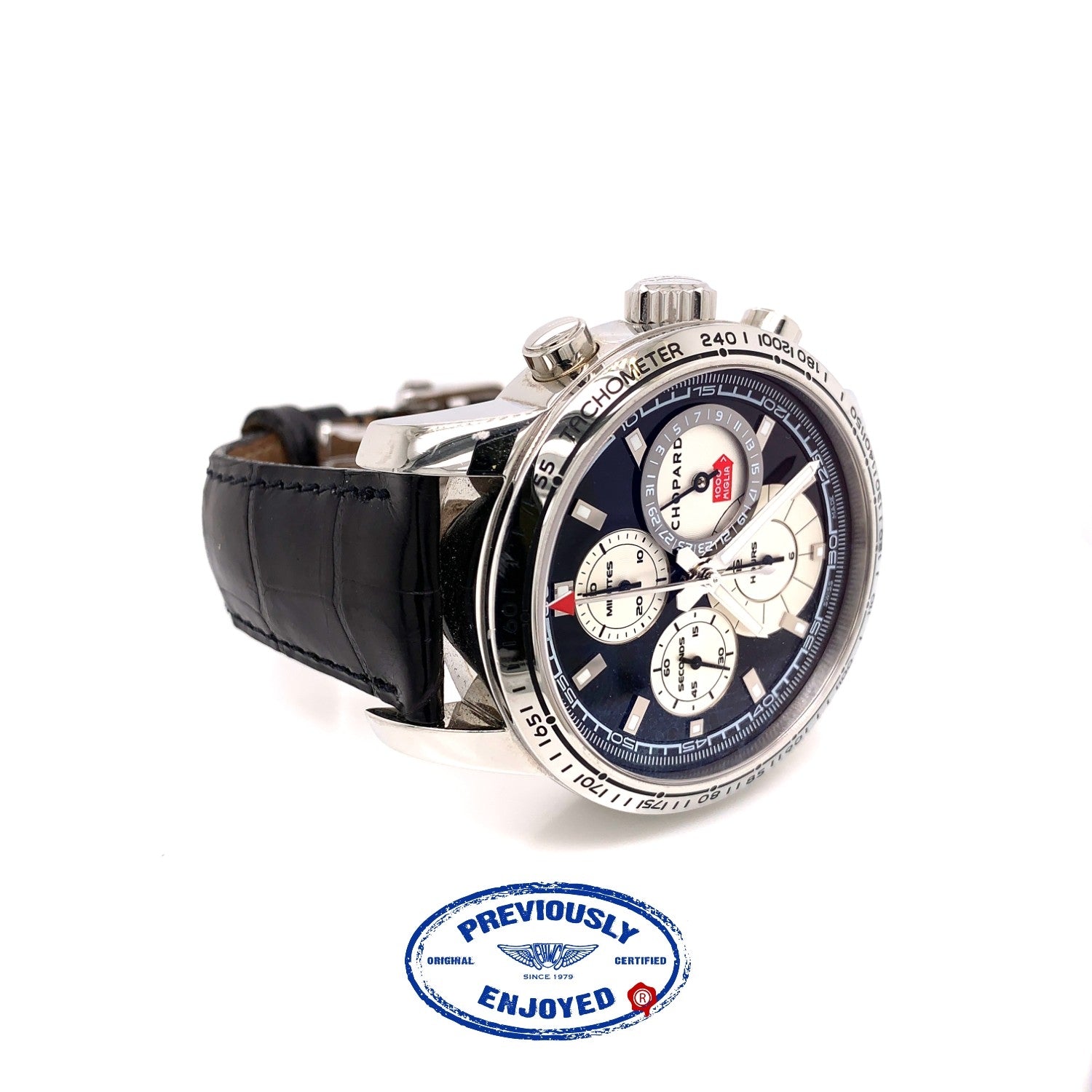 Chopard Mille Miglia Split Second Chronograph 44mm Stainless Steel Black Dial 168995-3002 - Beverly Hills Watch Company