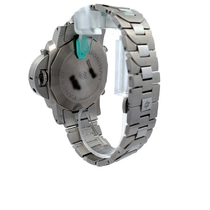 Panerai Luminor Chronograph 44mm Stainless Steel Blue Dial PAM01110 - Beverly Hills Watch Company