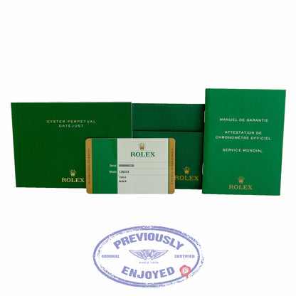 Rolex Datejust 41mm Stainless Steel 18k Yellow Gold Black Dial 126333 CMWC6N - Beverly Hills Watch