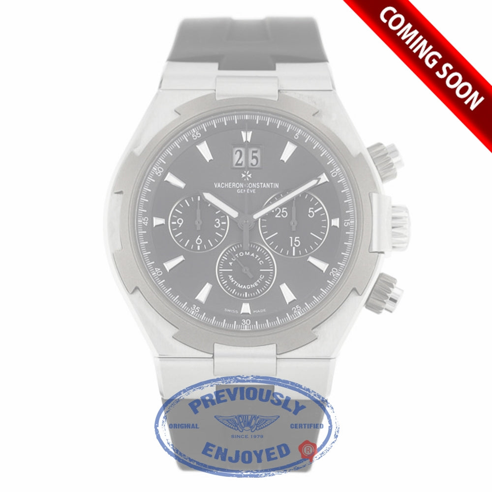 Vacheron Constantin Overseas Chronograph 42MM Stainless Steel Titanium Bezel Anthracite dial Black Rubber Strap 49150/000W-9501 F8HFPX - Beverly Hills Watch Company