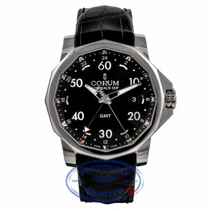 Corum Admiral Cup GMT 44mm Stainless Steel Alligator Strap 01.0055 V25TZJ - Beverly Hills Watch Company