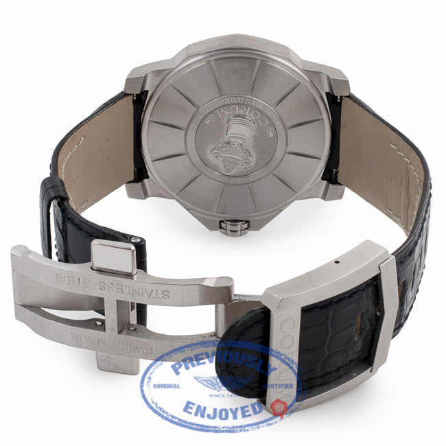 Corum Admiral Cup GMT 44mm Stainless Steel Alligator Strap 01.0055 V25TZJ - Beverly Hills Watch Company