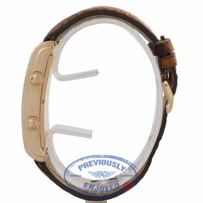 Cuervo Y Sobrinos Habana Prominente Dual Time 18k Yellow Gold Ivory Dial 01112/1 Z99RW0 - Beverly Hills Watch Company Watch Store