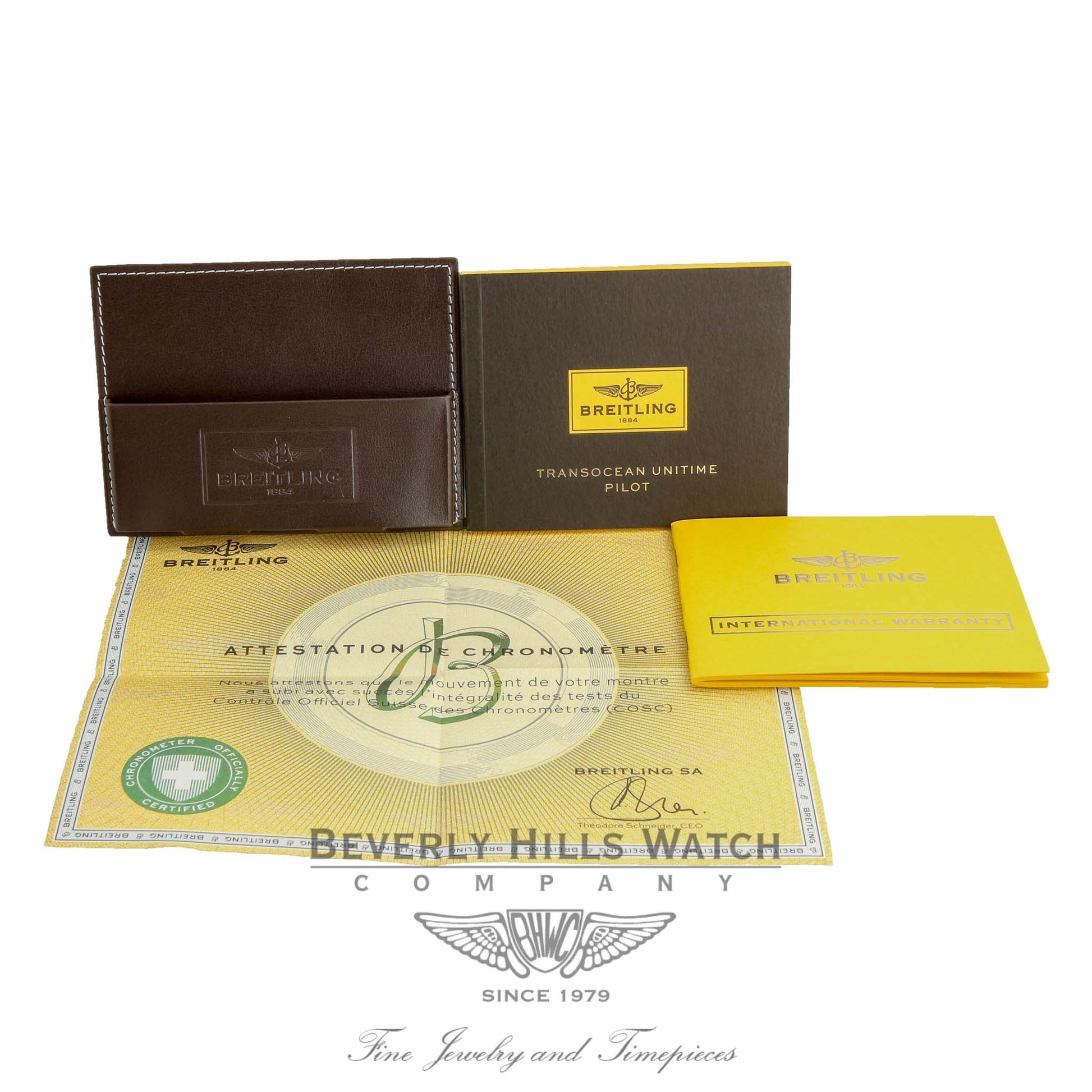 Breitling Transocean Chronograph Unitime 46MM AB0510U9/C879-101X D681FT - Beverly Hills Watch Company