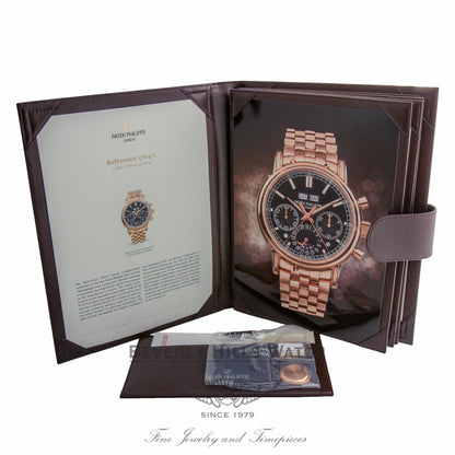 Patek Philippe Perpetual Calendar Split-Seconds Chronograph Black Dial 5204/1r-001 D6M2YM - Beverly Hills Watch Company