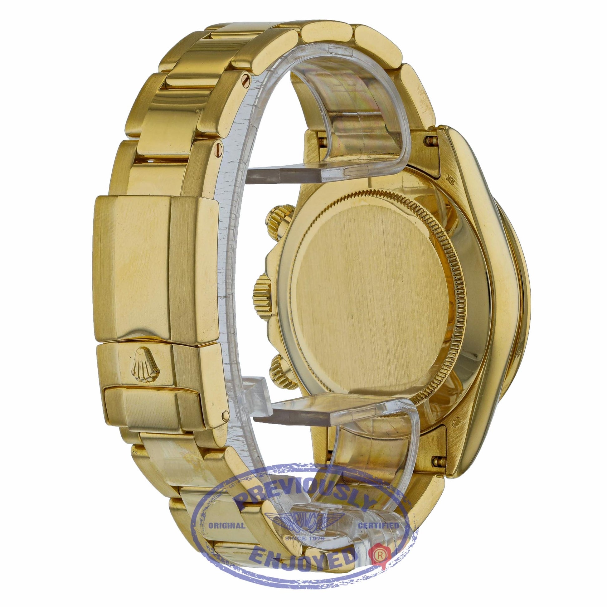 Rolex Daytona Black Dial Yellow Gold Oyster Bracelet 116528 - Beverly Hills Watch Company