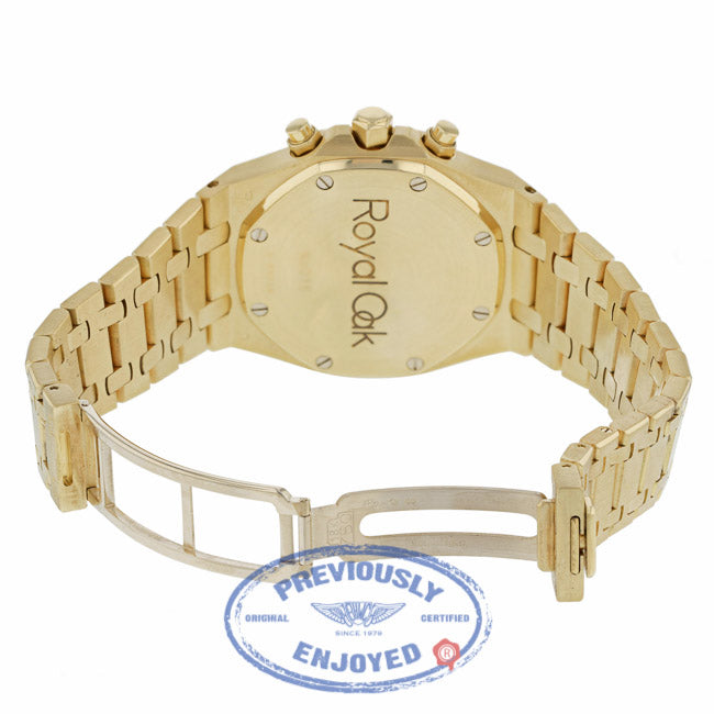 Audemars Piguet Royal Oak 39mm Chronograph Yellow Gold Silver Dial 25960BA.00.1185BA.01 - Beverly Hills Watch