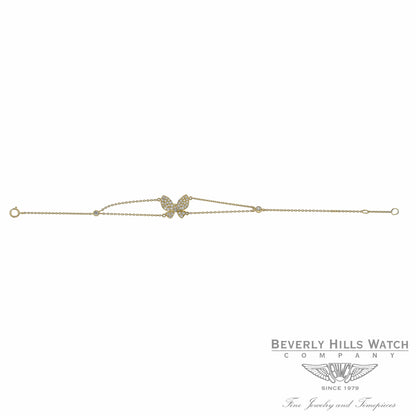 Butterfly Diamond Bracelet Yellow Gold Y2JZQ3 - Beverly Hills Watch