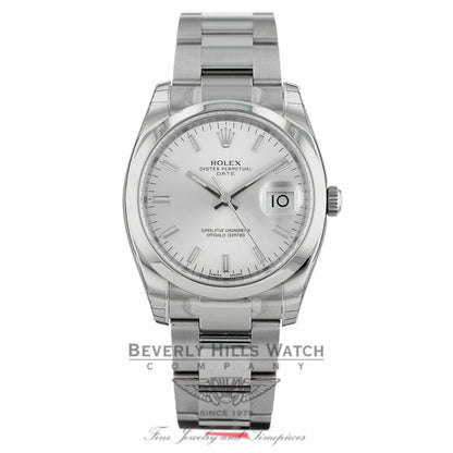 Rolex Date 34mm Stainless Steel Watch 115200 4SB5IU - Beverly Hills Watch Company Watch Store