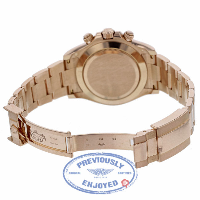 Rolex Daytona Everose Gold 40mm Oyster Bracelet Pink Champagne Diamond Dial Chronograph Watch 116505 - Beverly Hills Watch