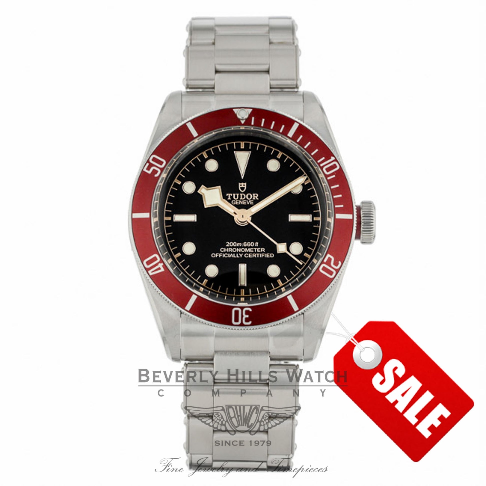 Tudor Heritage Black Bay 41mm Red Bezel 79230R 6F915T - Beverly Hills Watch
