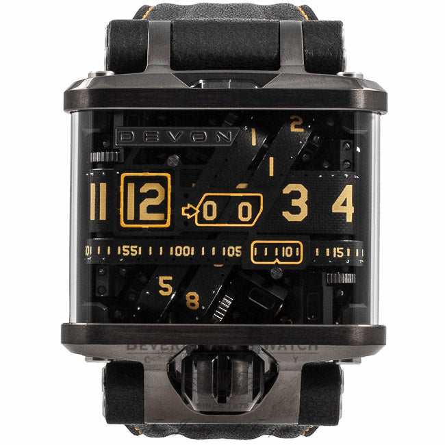 Devon Tread 1F Gents Black Dial Diamond Like Carbon TREAD1F P5UNYG ...
