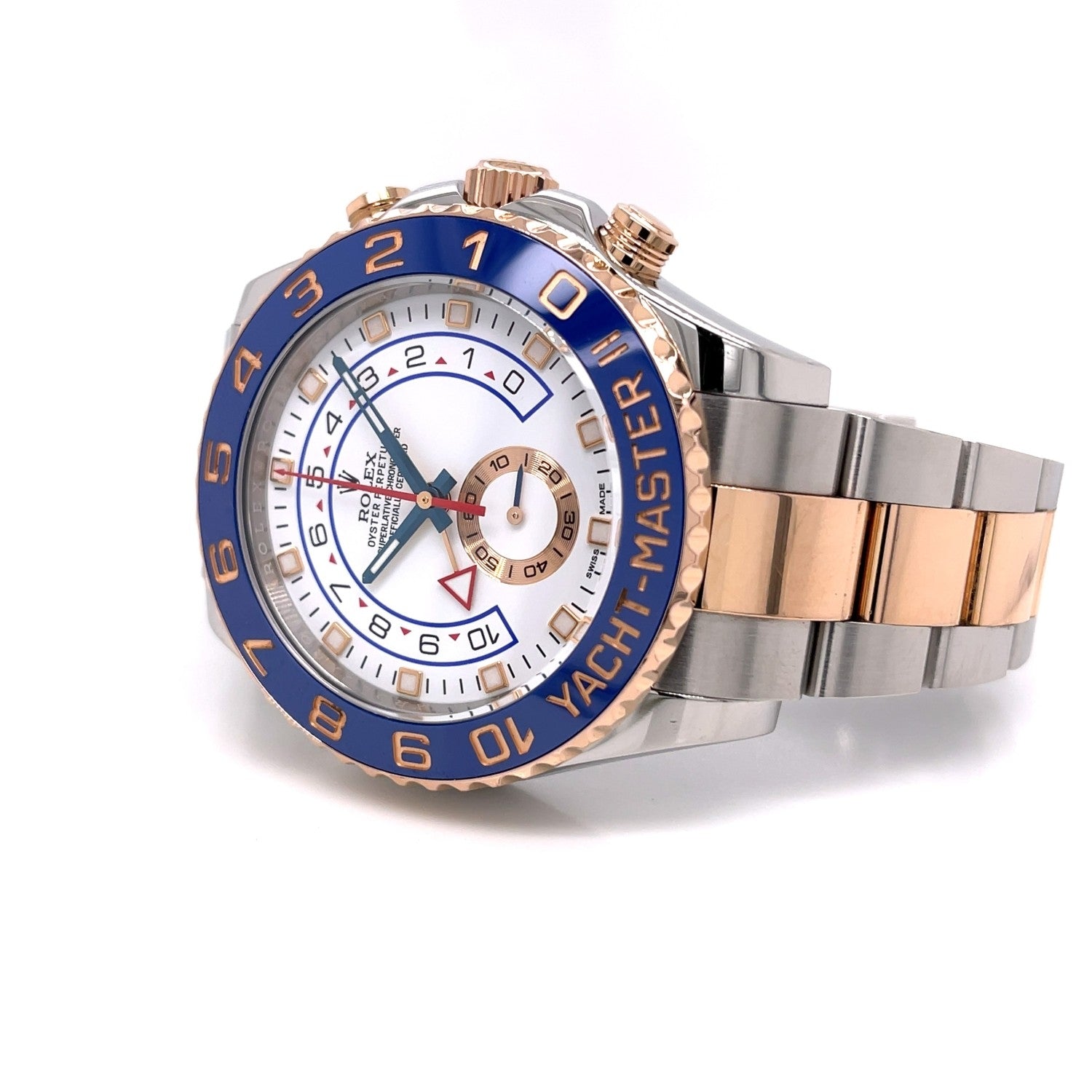 Rolex Yacht-Master II 44mm Rose Gold and Stainless Steel 116681 DEZ43K - Beverly Hills Watch Company