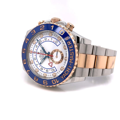 Rolex Yacht-Master II 44mm Rose Gold and Stainless Steel 116681 DEZ43K - Beverly Hills Watch Company