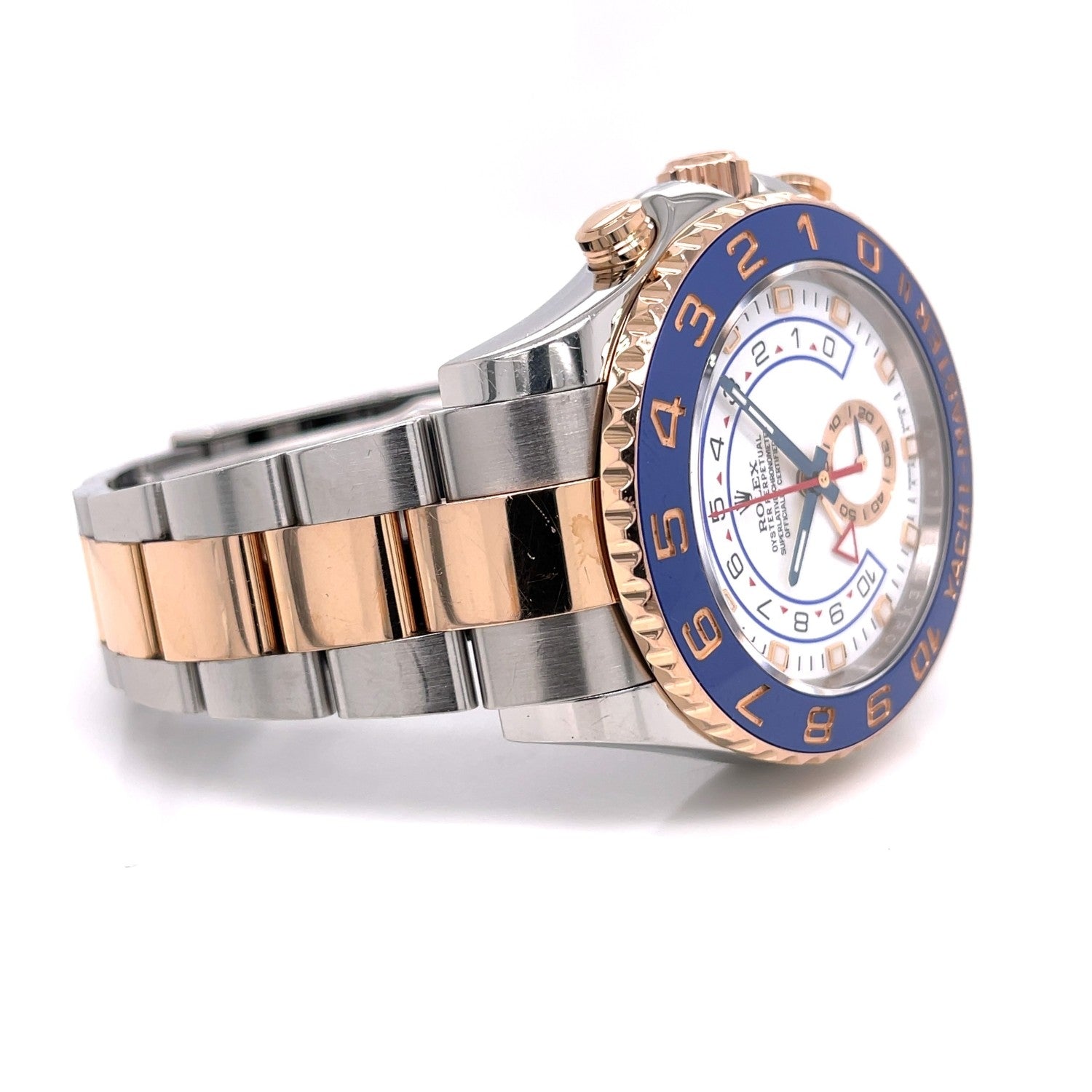 Rolex Yacht-Master II 44mm Rose Gold and Stainless Steel 116681 DEZ43K - Beverly Hills Watch Company