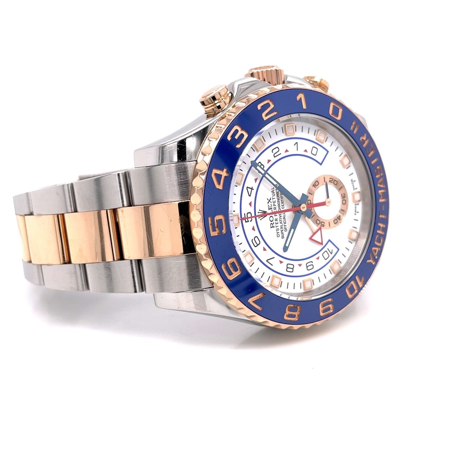 Rolex Yacht-Master II 44mm Rose Gold and Stainless Steel 116681 DEZ43K - Beverly Hills Watch Company
