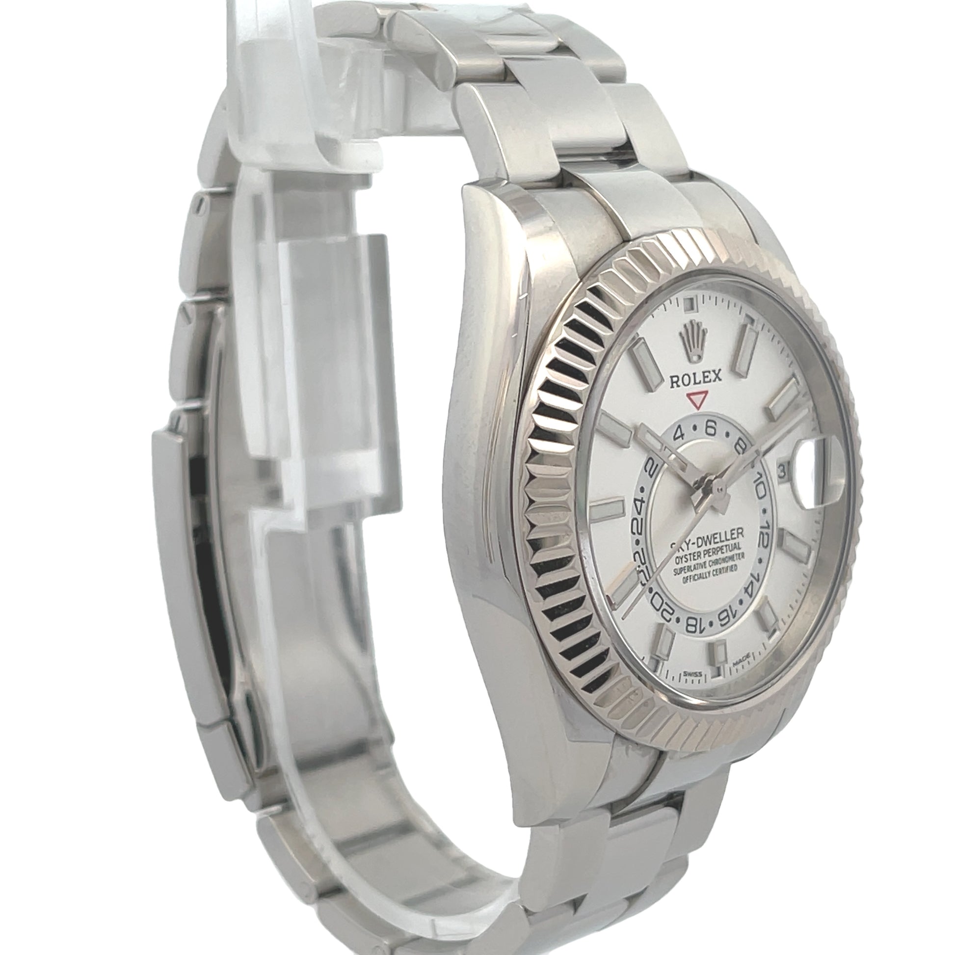 Rolex Sky-Dweller 42mm Stainless Steel White Dial 326934 - Beverly Hills Watch Company