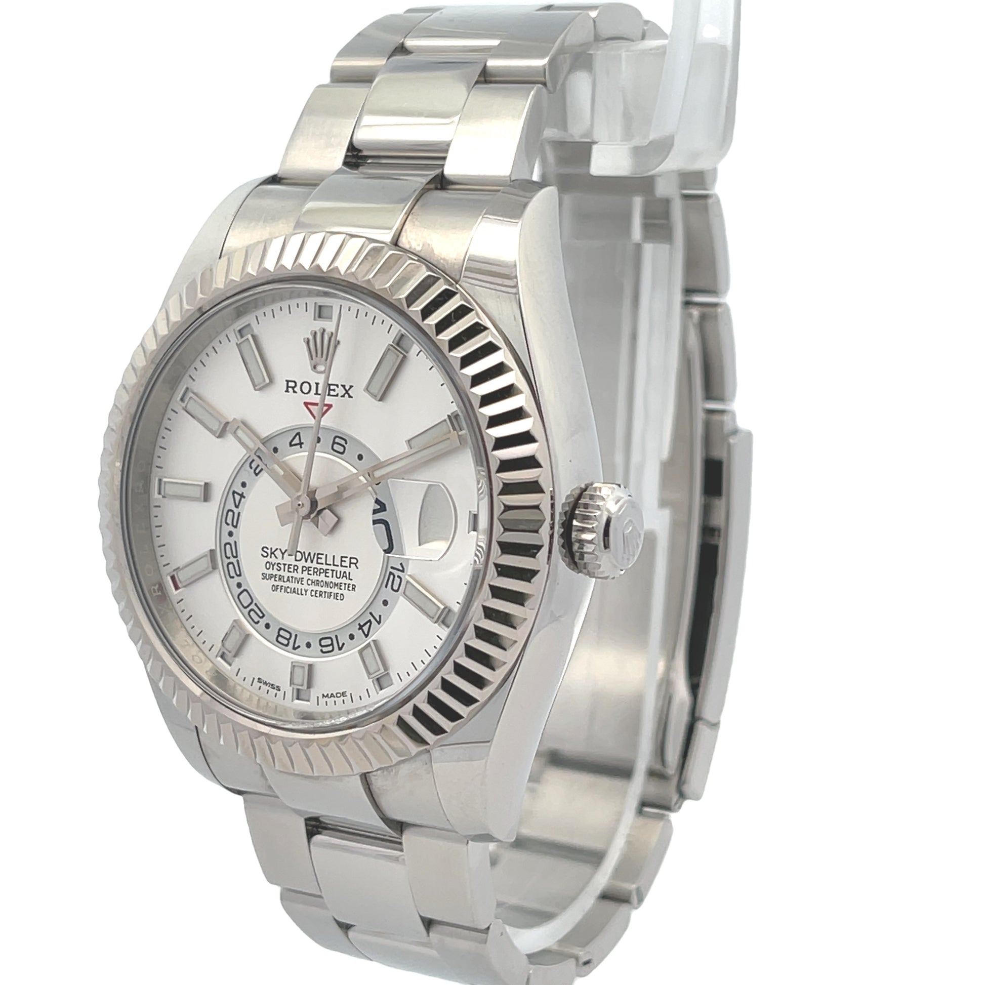 Rolex Sky-Dweller 42mm Stainless Steel White Dial 326934 - Beverly Hills Watch Company