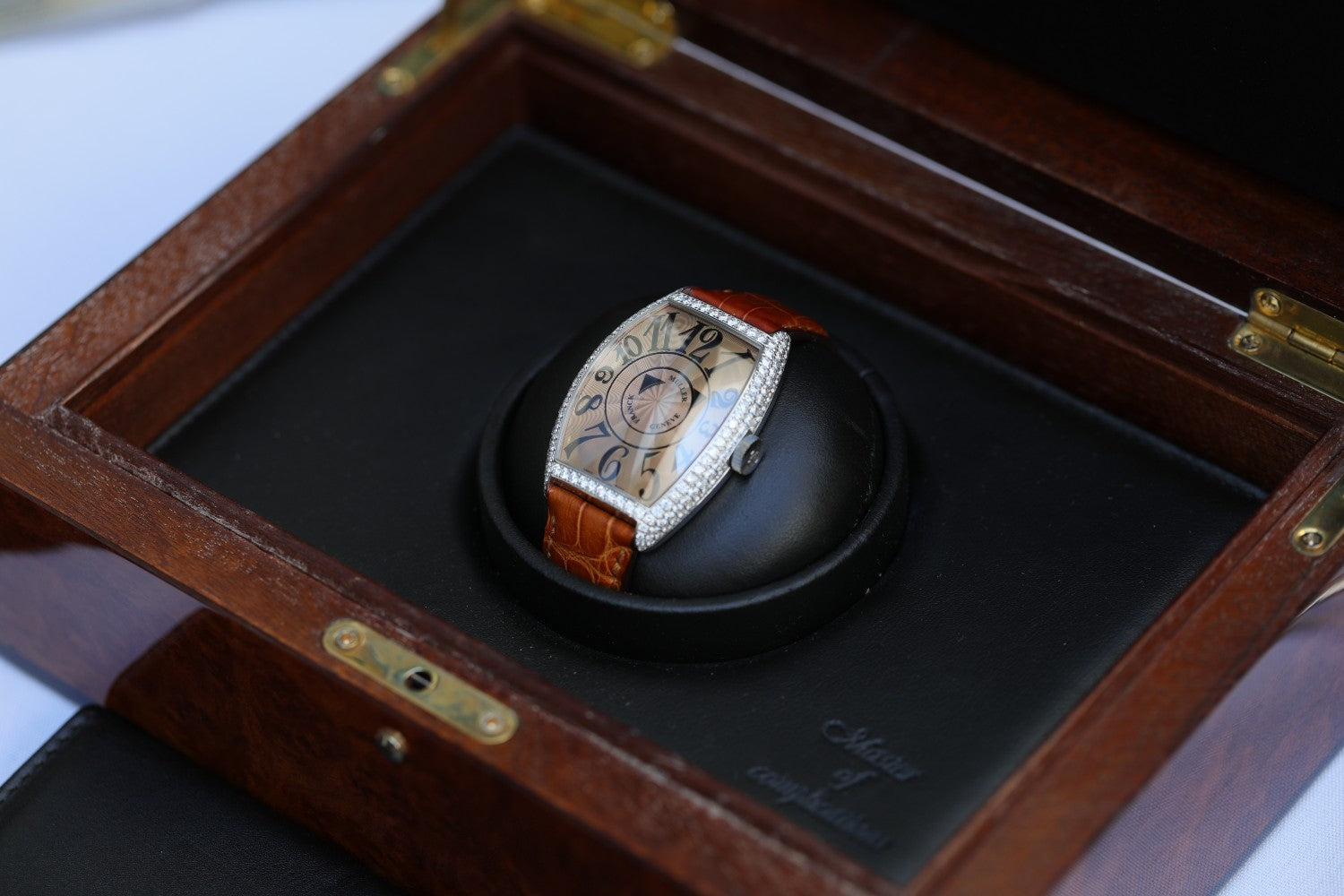 Franck Muller Double Mystery White Gold Diamond Case 6850 DM D DKEC5L - Beverly Hills Watch Company