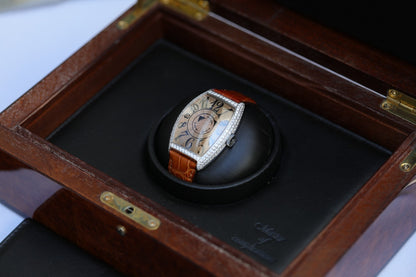 Franck Muller Double Mystery White Gold Diamond Case 6850 DM D DKEC5L - Beverly Hills Watch Company