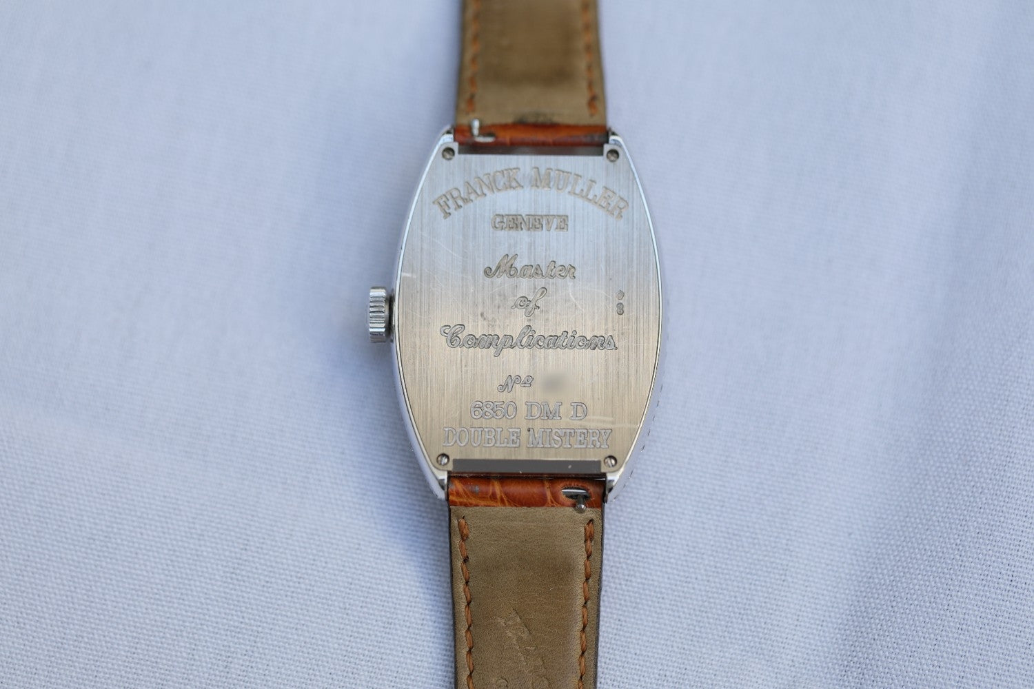 Franck Muller Double Mystery White Gold Diamond Case 6850 DM D DKEC5L - Beverly Hills Watch Company