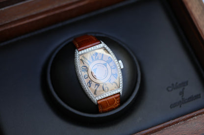 Franck Muller Double Mystery White Gold Diamond Case 6850 DM D DKEC5L - Beverly Hills Watch Company