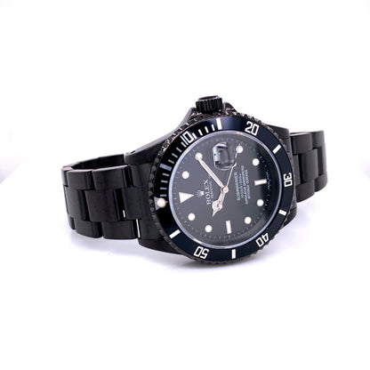 Rolex Submariner Classic 40mm Black Out 16610 DMRSW6 - Beverly Hills Watch Company