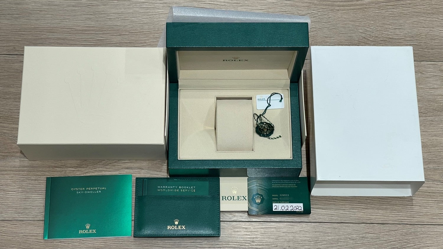 Rolex Sky-Dweller Yellow Gold and Stainless Steel Silver Dial Jubilee 326933 - Beverly Hills Watch Company