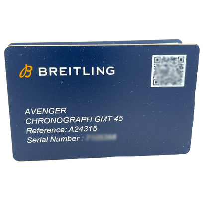Breitling Avenger Chronograph GMT 45mm Blue Dial A24315101C1X2 - Beverly Hills Watch Company