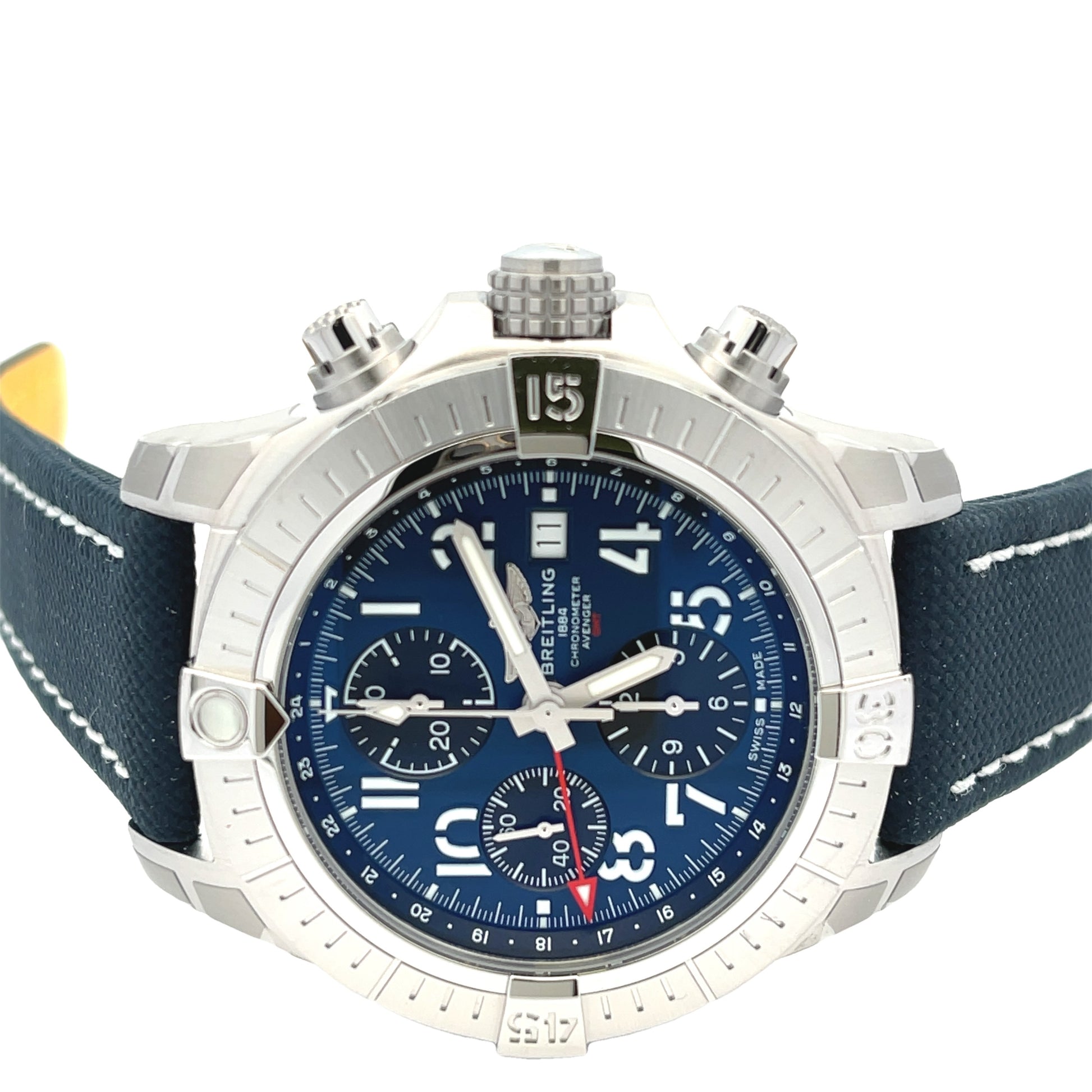 Breitling Avenger Chronograph GMT 45mm Blue Dial A24315101C1X2 - Beverly Hills Watch Company