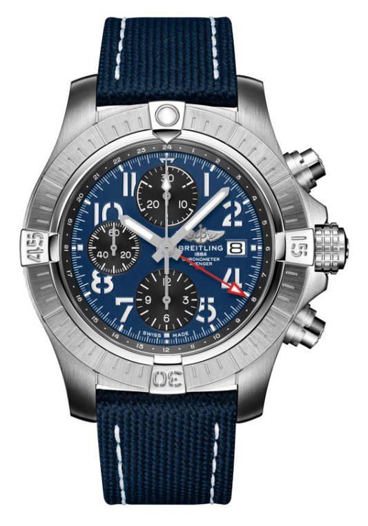 Breitling Avenger Chronograph GMT 45mm Blue Dial A24315101C1X2 - Beverly Hills Watch Company