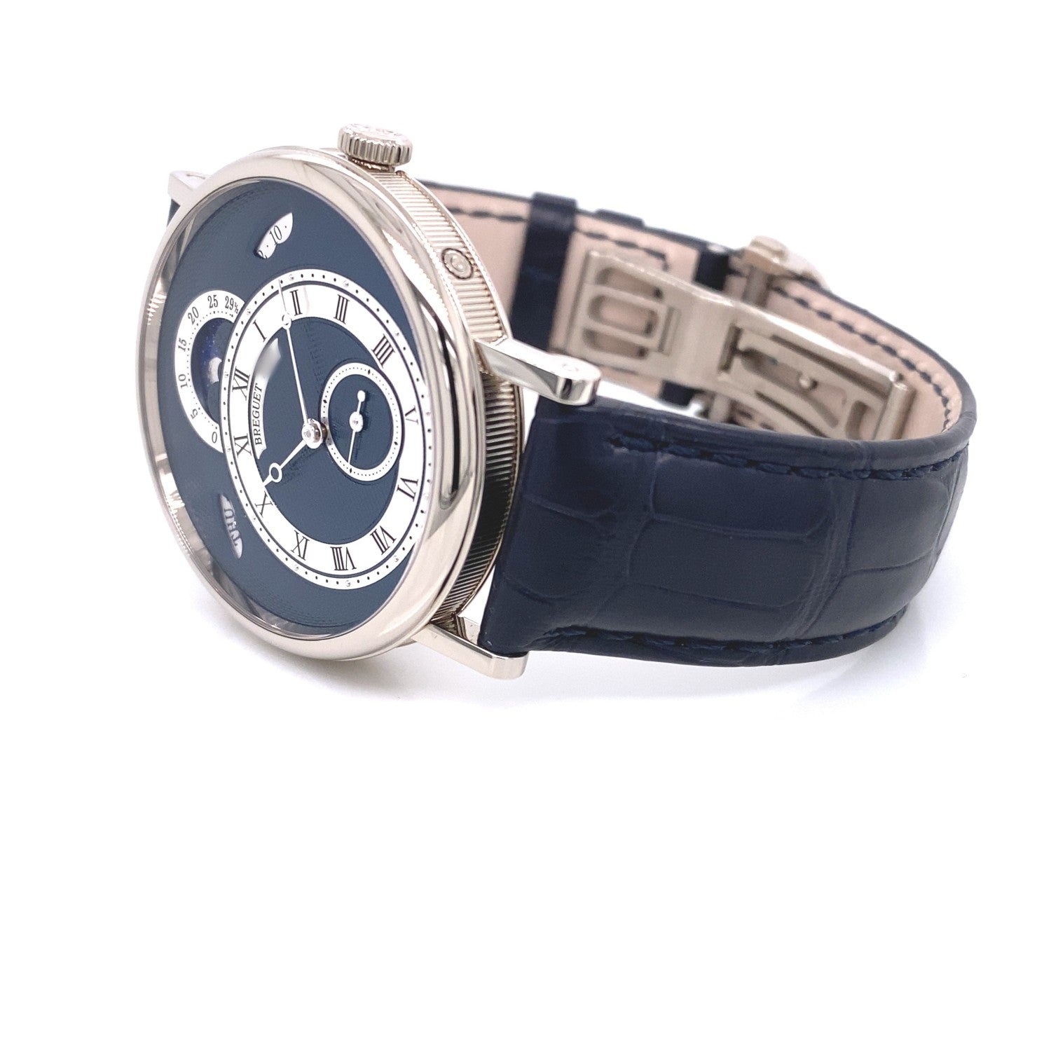 Breguet Classique Day Date Moonphase White Gold Blue Dial 7337bb/y59/vu - Beverly Hills Watch Company