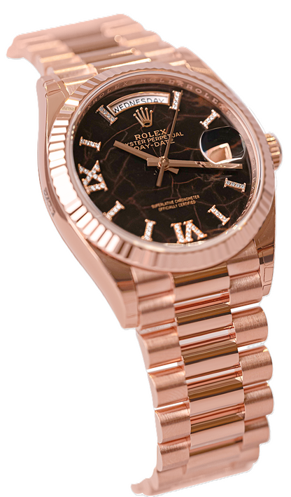 Rolex Day Date President 36mm Eisenkiesel Diamond Roman 128235 - Beverly Hills Watch Company