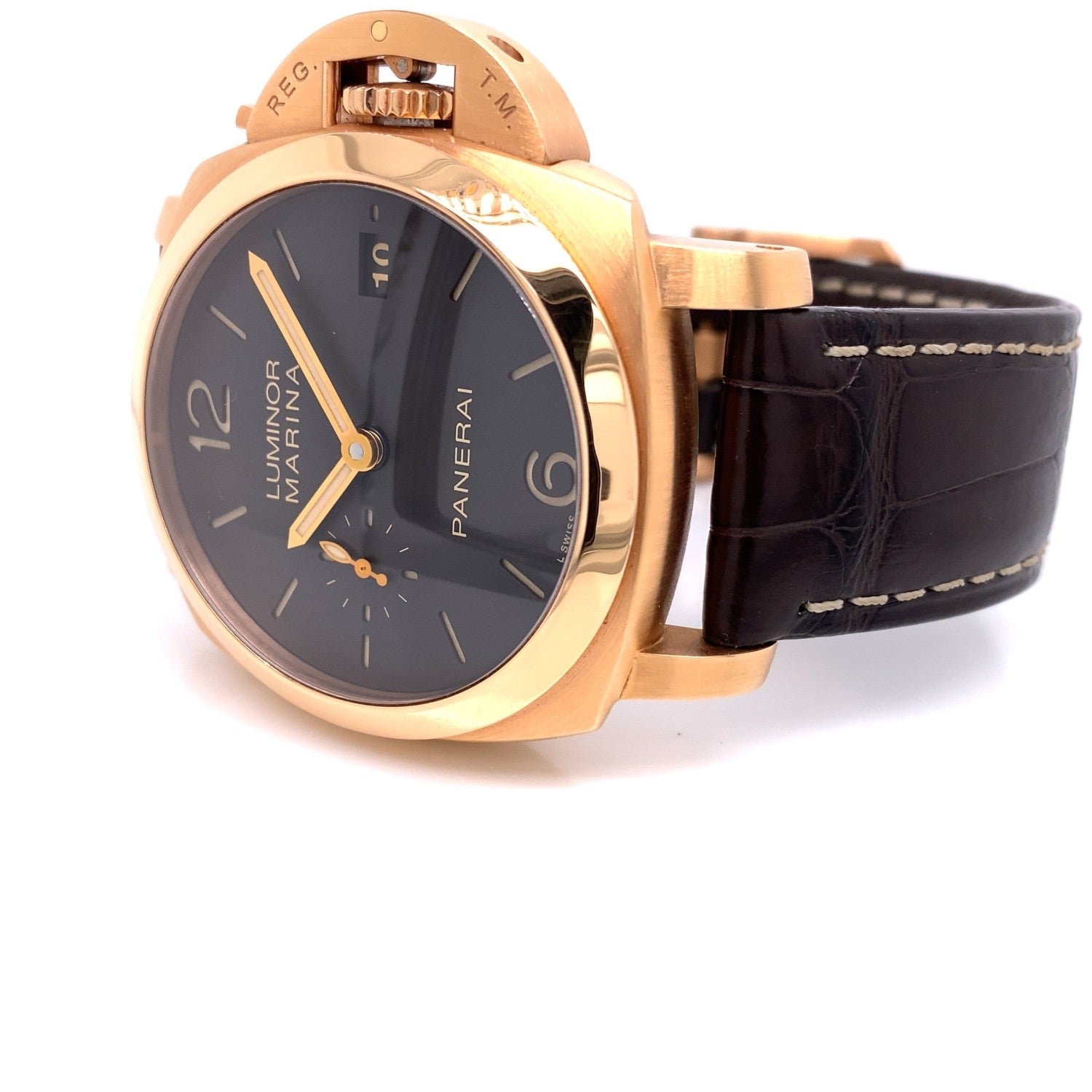 Panerai Luminor Marina 1950 Rose gold 42mm PAM00393 DTRTYV - Beverly Hills Watch Company