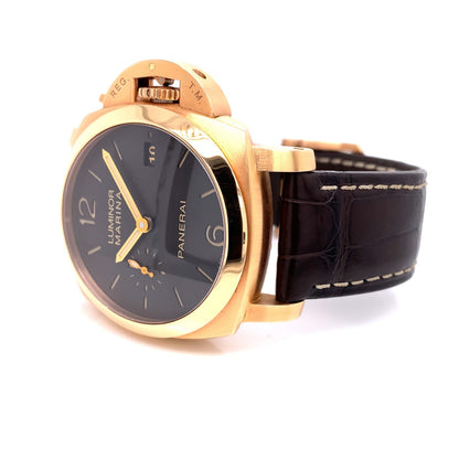 Panerai Luminor Marina 1950 Rose gold 42mm PAM00393 DTRTYV - Beverly Hills Watch Company