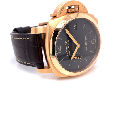 Panerai Luminor Marina 1950 Rose gold 42mm PAM00393 DTRTYV - Beverly Hills Watch Company