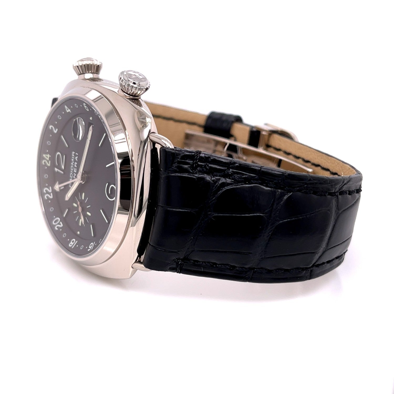 Panerai Radiomir 42mm GMT White Gold PAM00185 DV4Z7X - Beverly Hills Watch Company