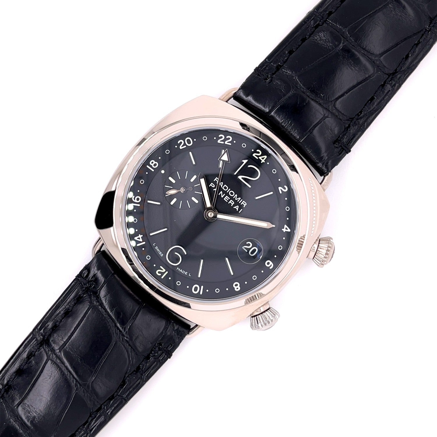 Panerai Radiomir 42mm GMT White Gold PAM00185 DV4Z7X - Beverly Hills Watch Company